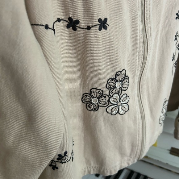 Y2K Floral Embroidered Women's Jacket Medium One Size - Picture 11 of 16